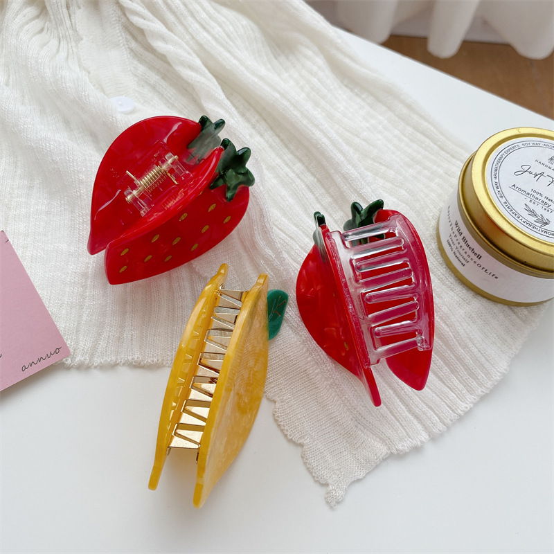 Lemon and Strawberry Fruit Claw Clips (2 Designs)