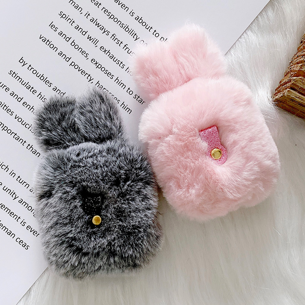 Fuzzy Bunny AirPod Case Cover (2 Colours)