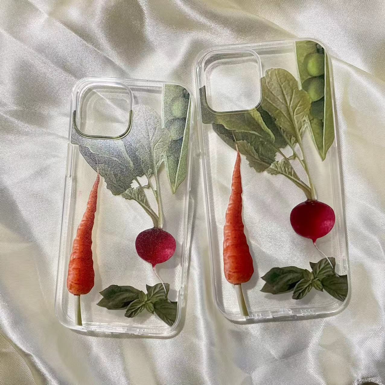 Clear Radish and Carrot iPhone Case