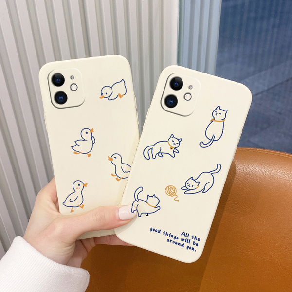 Playful Kittens and Ducklings iPhone Case (2 Designs)