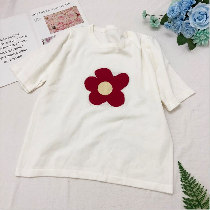 Knitted Pop Daisy Tee (7 Colours)