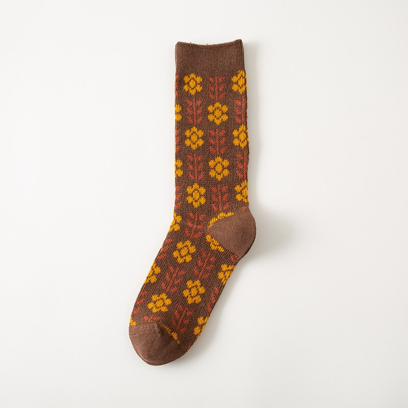 Retro Flower Ankle Socks (7 Colours)