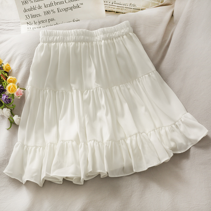 Panelled Frill Pleat Skirt (2 Colours)