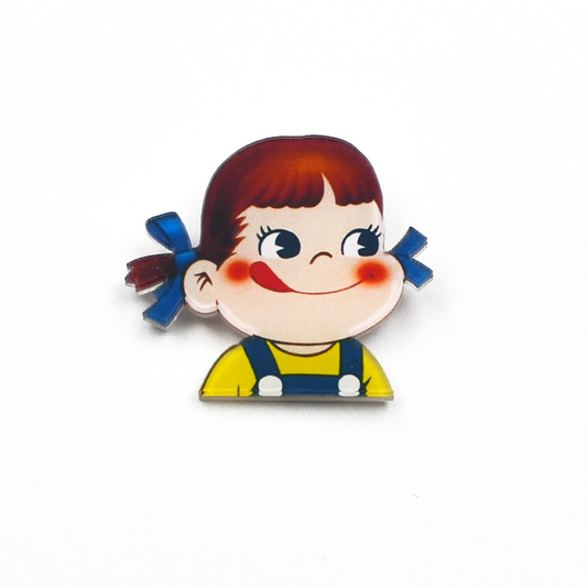 Milky Candy Girl Acrylic Badge - Ice Cream Cake