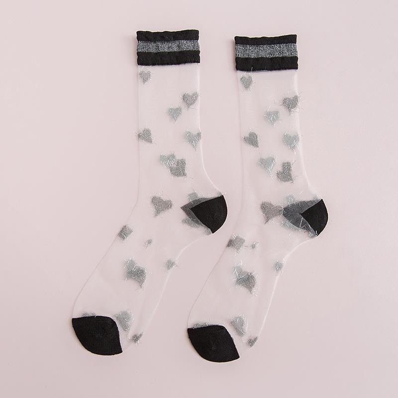 Sparkle Heart Ankle Socks (6 colours)