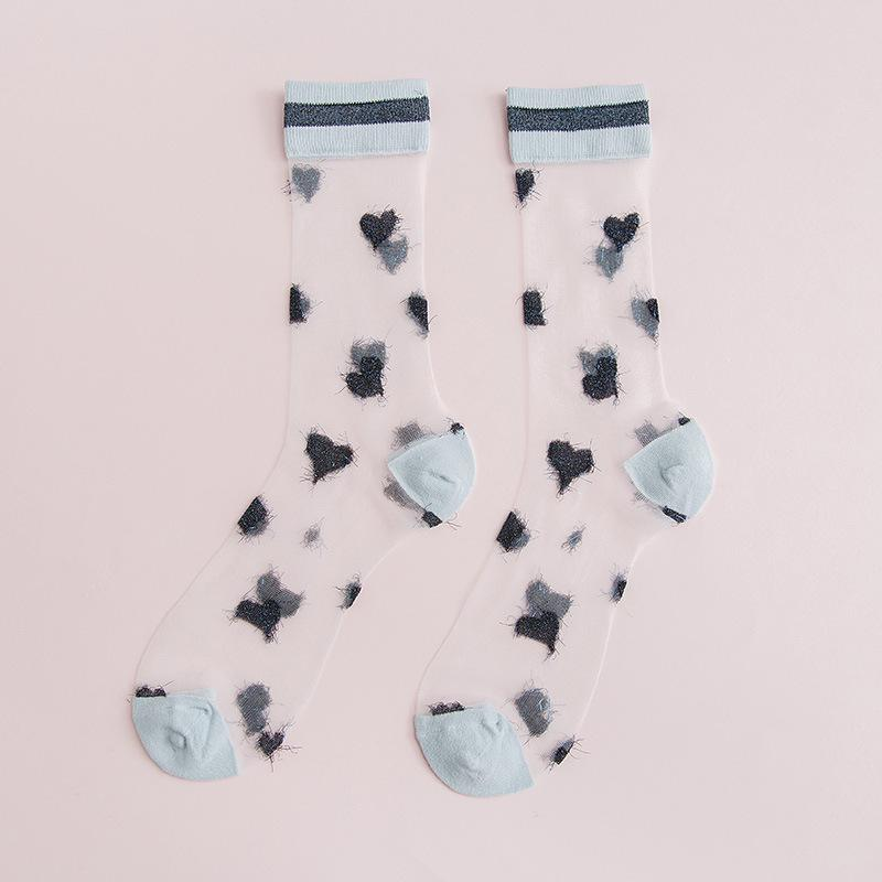 Sparkle Heart Ankle Socks (6 colours)