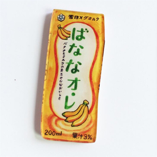 Japanese Banana Milk Acrylic Brooch - Ice Cream Cake
