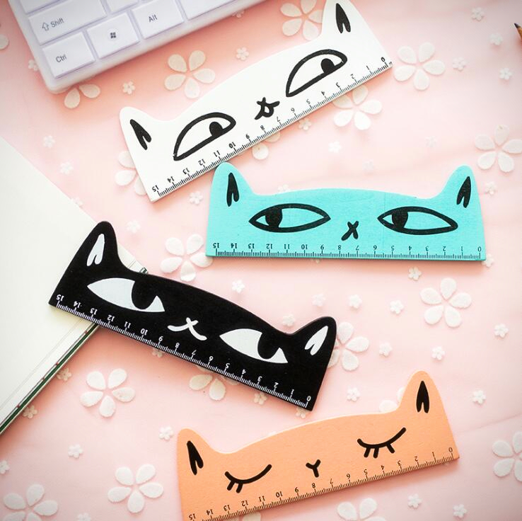 Candy Colour Kitty Cat Ruler (4 Designs) - Ice Cream Cake