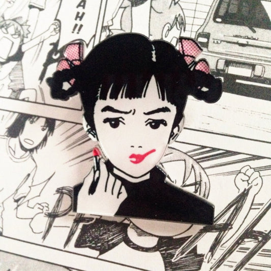 Hisashi Eguchi Vintage Manga Brooch - Lipstick Girl - Ice Cream Cake