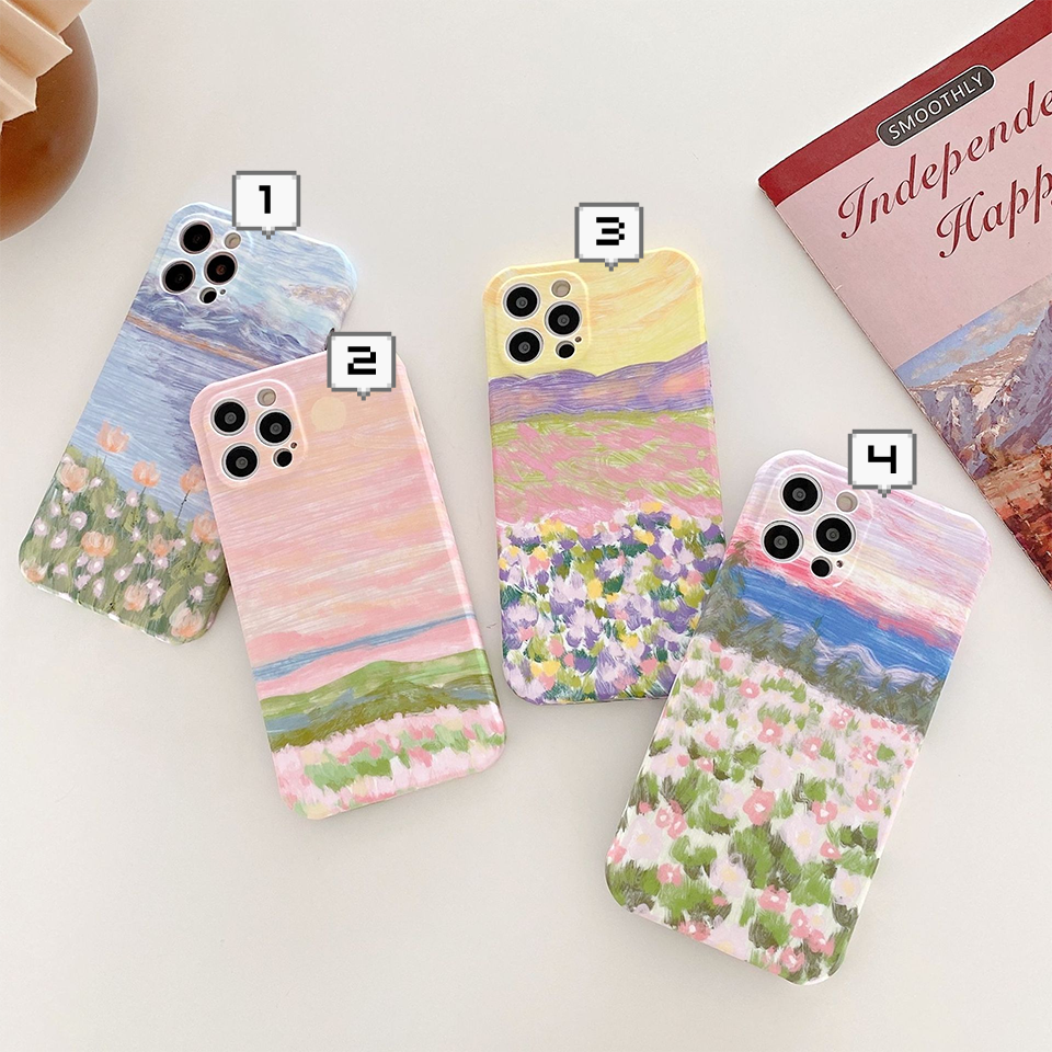 Flower Meadow Painting iPhone Case (4 Designs)