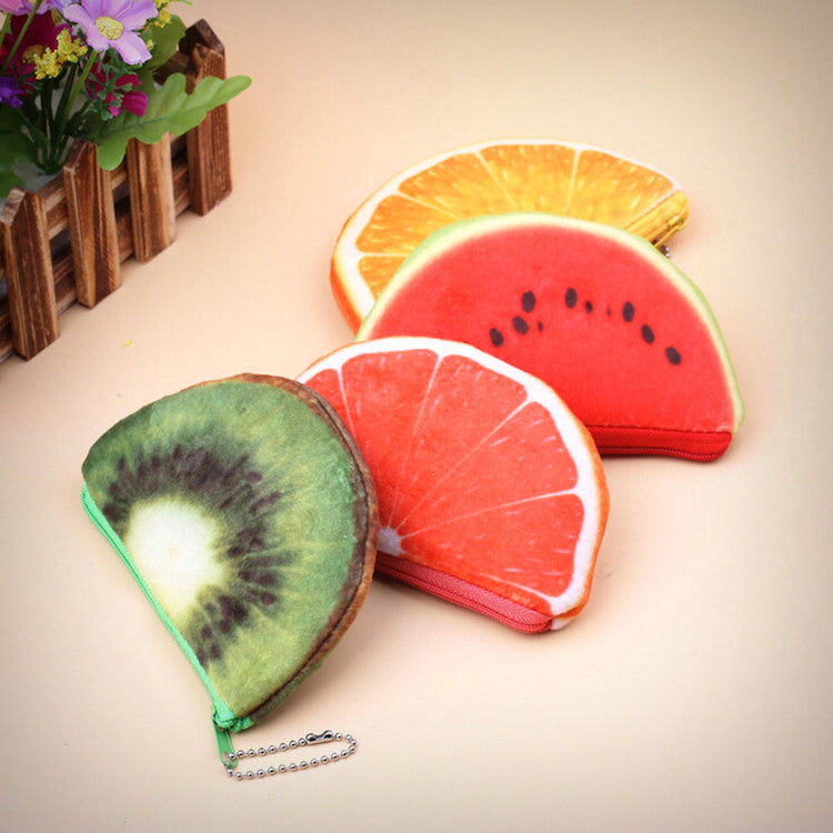 Fruit Slice Photo Print Coin Purses - Ice Cream Cake